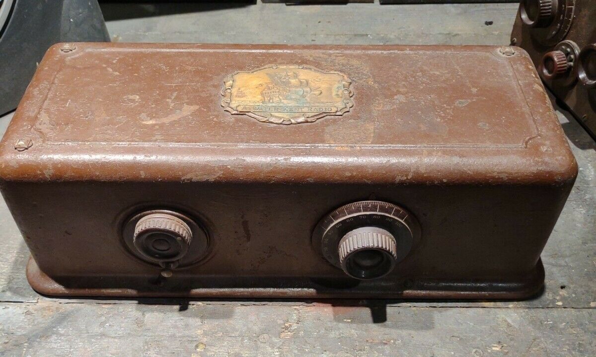 Antique 1920s Atwater Kent Model 35 Receiving Set Tube Radio Wood Box Parts