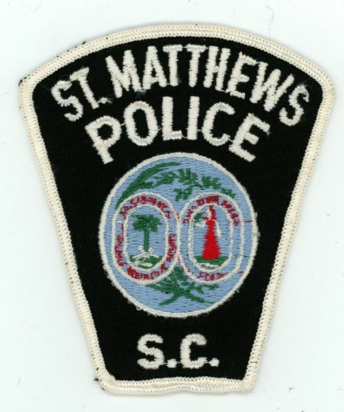 SOUTH CAROLINA SC ST MATTHEWS POLICE NICE PATCH SHERIFF