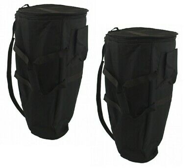 Set of 2 12'' Deluxe Padded Conga Drum Travel Bags