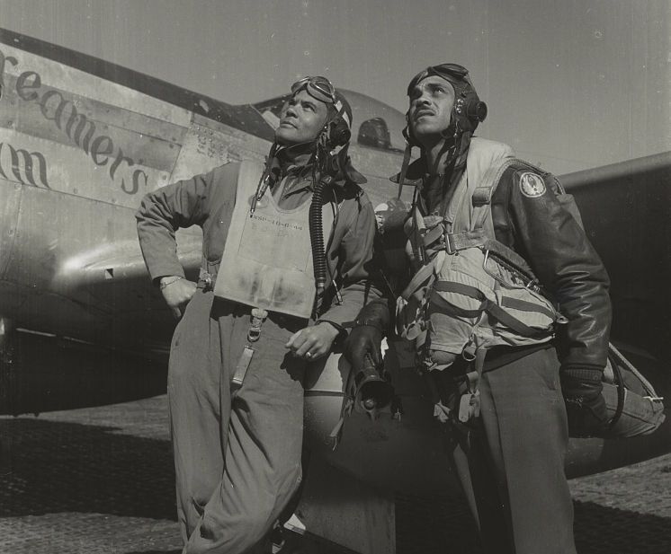 Tuskegee Airmen wearing flight suits Italy - New 8x10 World War II Photo