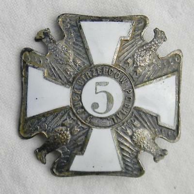 POLAND Polish WW2 5th Regiment of Podhale Rifles bronze badge post-war replica