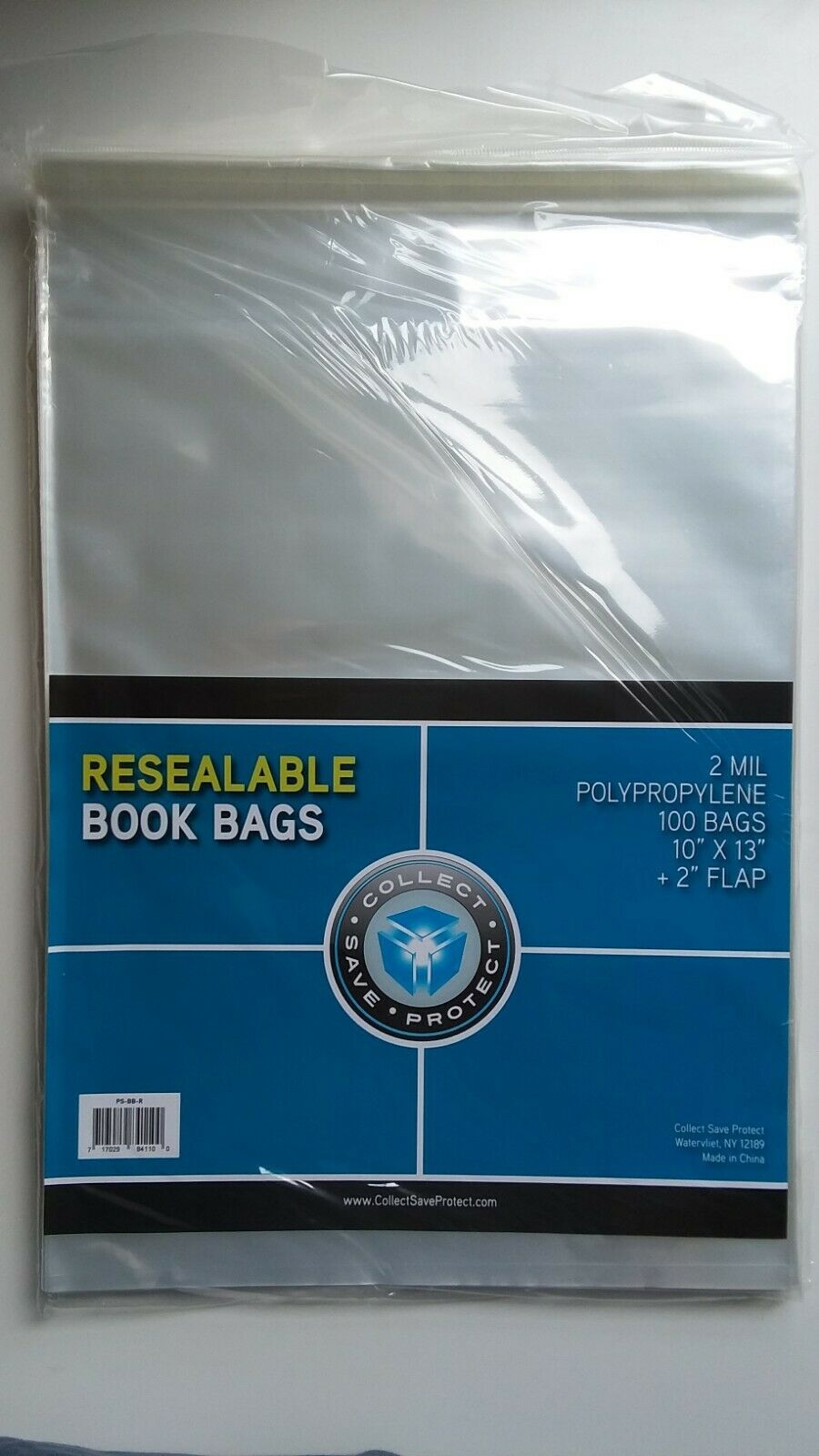 CSP Resealable Book Bags 2 mil Protectors 100ct NIP 10