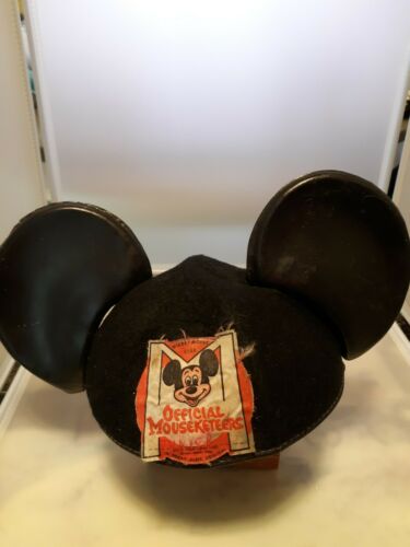 Vintage Walt Disney Official Mickey Mouse Club Mouseketeers Beanie with Ears