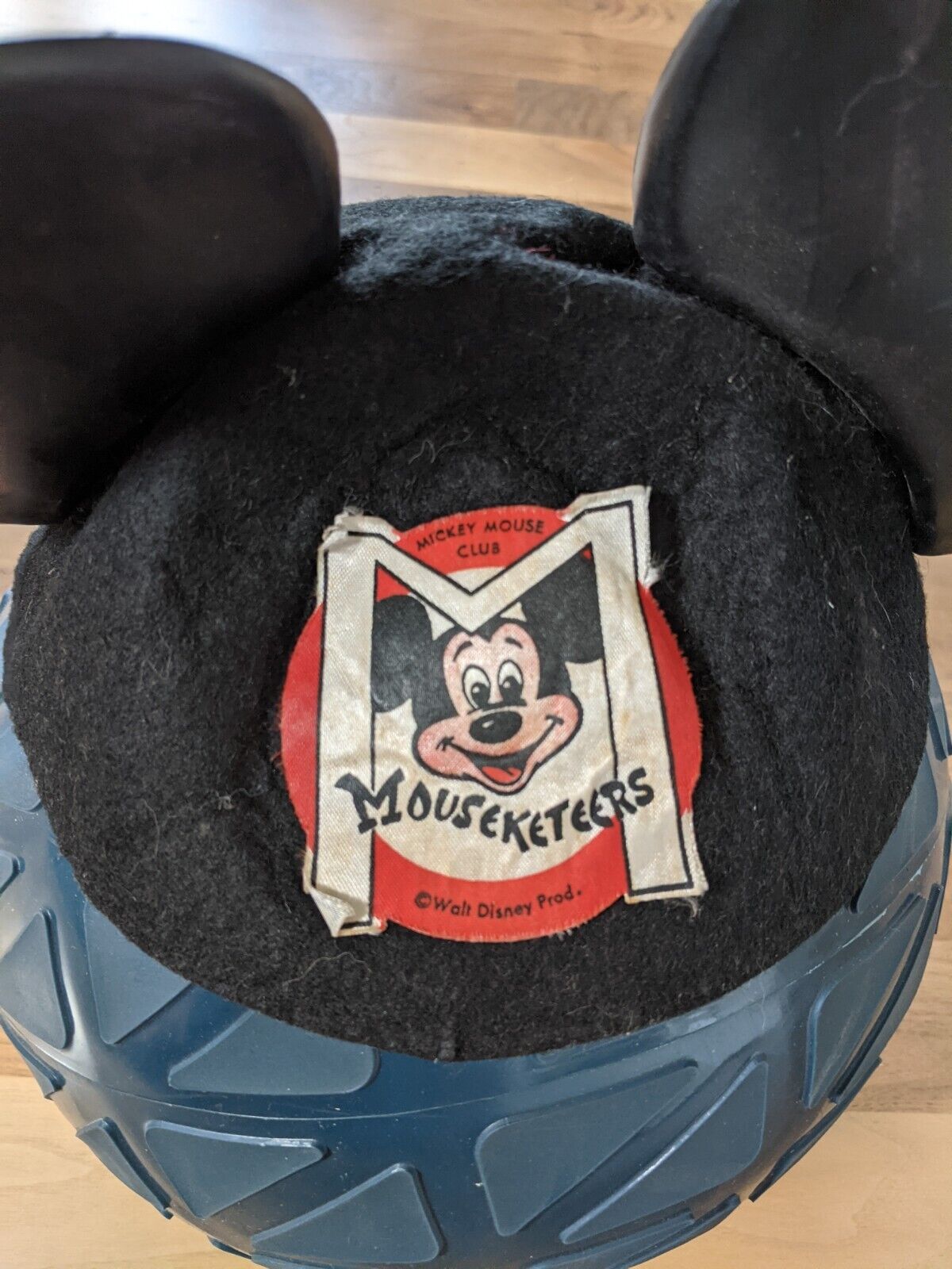 RARE VINTAGE 1950s OFFICIAL MICKEY MOUSE CLUB MOUSEKETEERS FELT EARS HAT