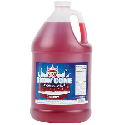Carnival King 1 Gallon Cherry Snow Cone Syrup - 4/Case